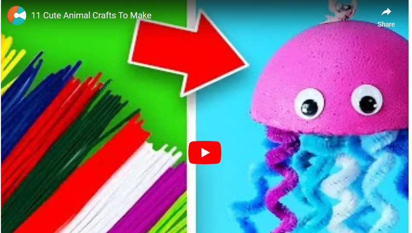 youtube art, craft items used to make animals