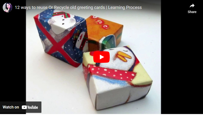 youtube art crafts made with christmas cards
