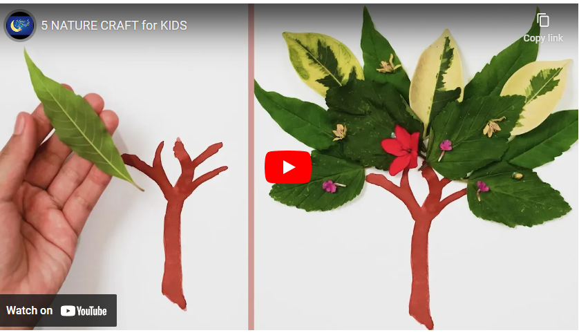 youtube art painting of tree with leaves stuck on