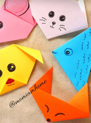 colourful origami animals