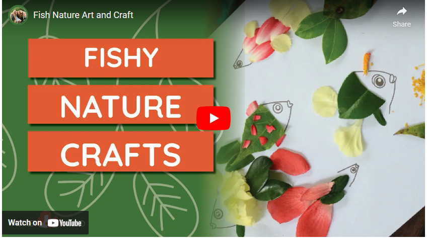 youtube art craft fish using natural materials