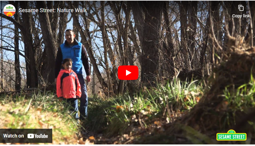 youtube art, adult and child in forest